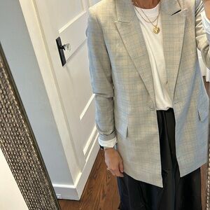 Grey plaid blazer - NEW